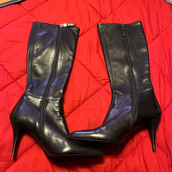 EUC PRADA Nappa Soft Leather Stretch Boots 10.5/40 1/2 - Picture 3 of 16